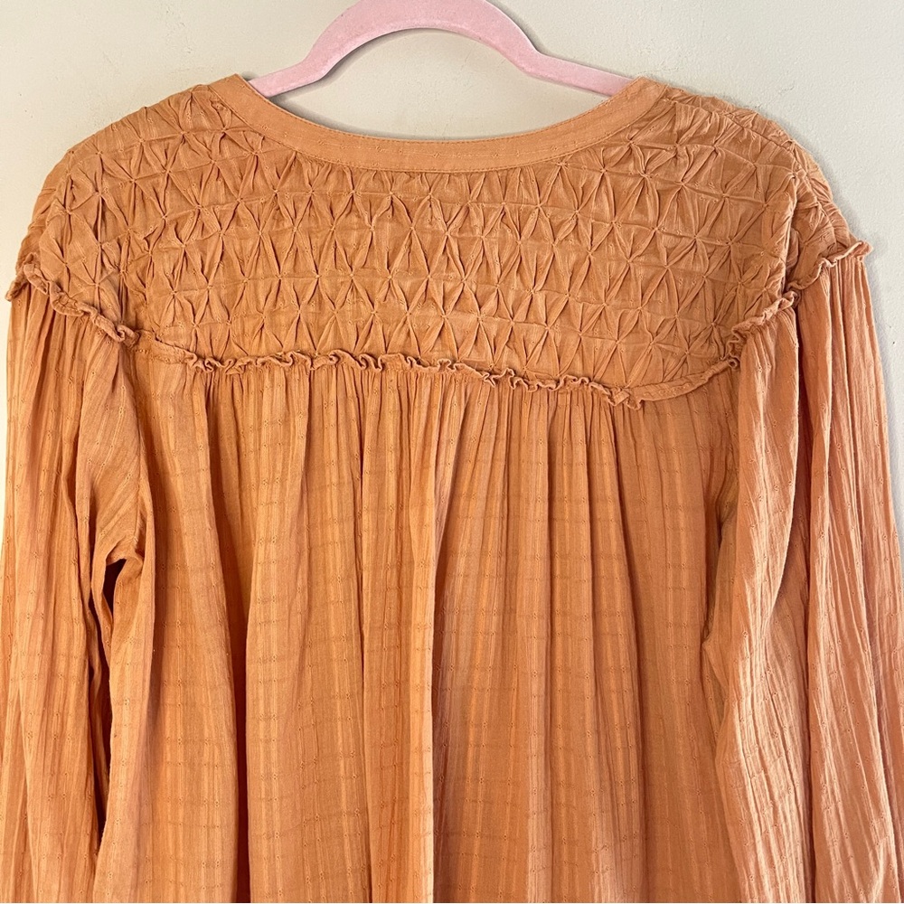 ❌FREE PEOPLE Marigold Cotton Button Down Oversized Top, SM (fits up to XL) - Picture 8 of 13